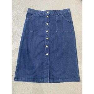 Caffe Marrakesh Denim Midi Skirt Size 12